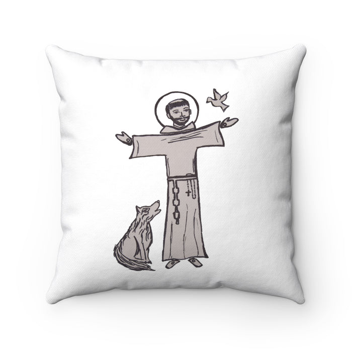 Saint Francis and Brother Wolf Pillow