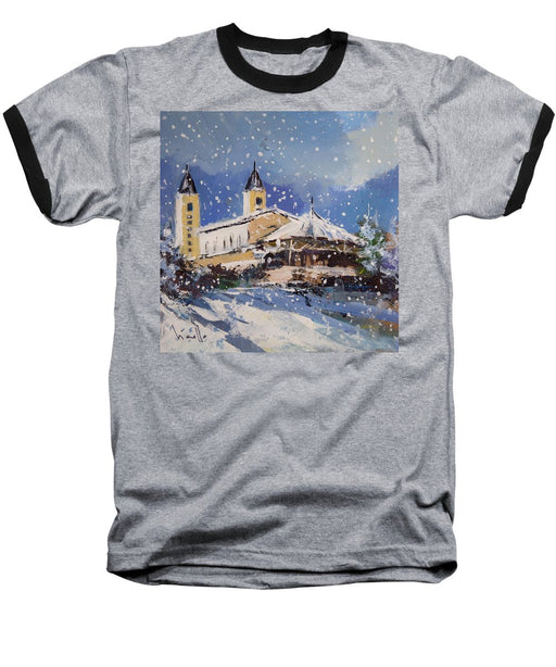 Snowy Medjugorje - Baseball T-Shirt