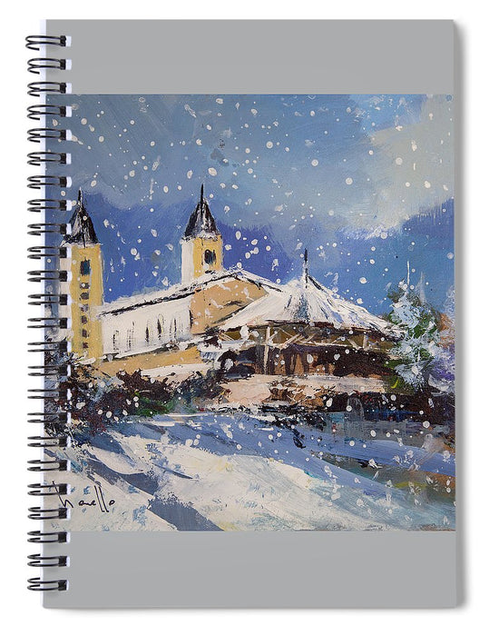 Snowy Medjugorje - Spiral Notebook